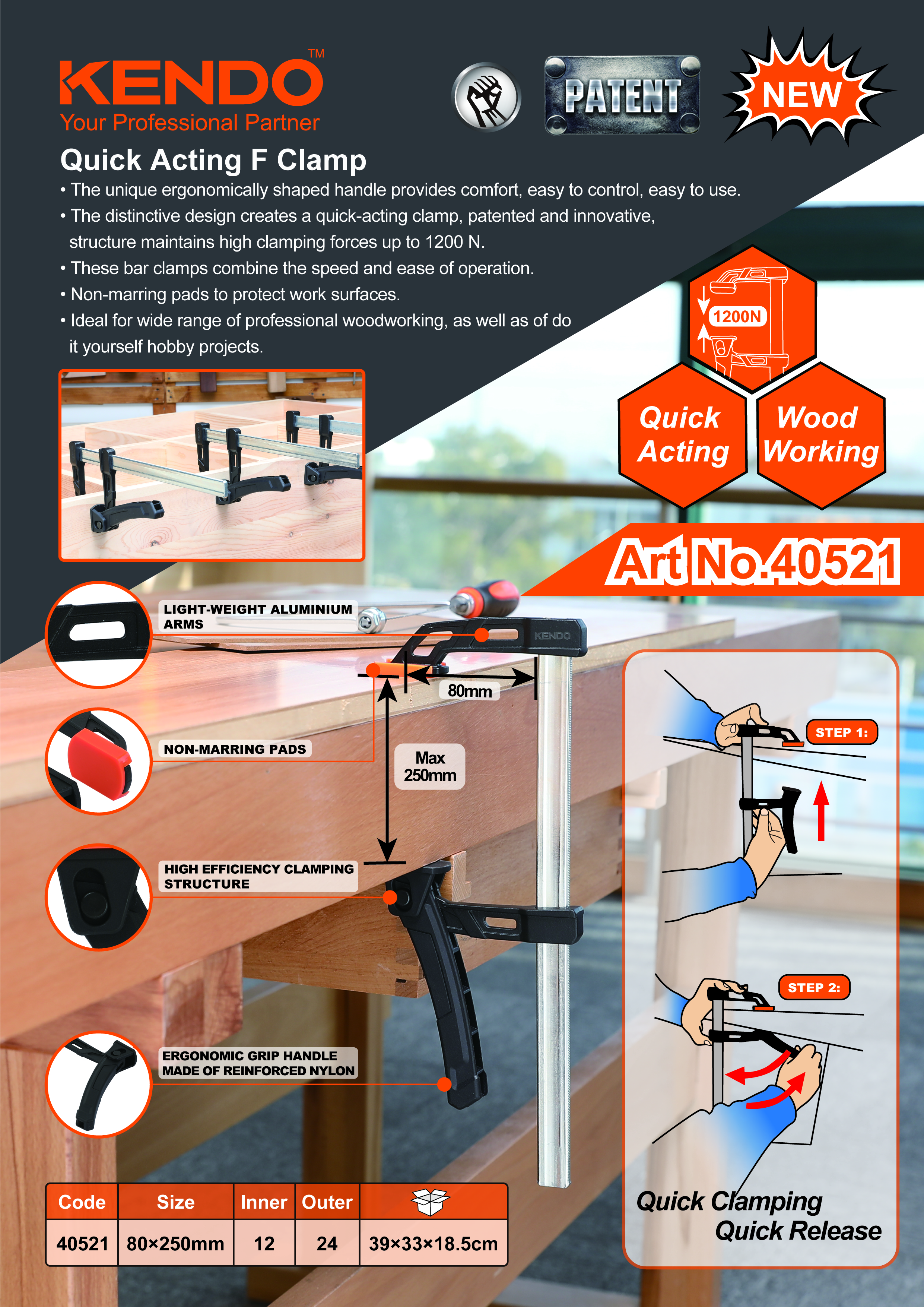 F-clamp ที่ออกฤทธิ์เร็ว