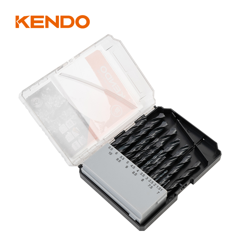 ดอกสว่าน HSS Twist 19 ชิ้น ฟอร์จและสีดำ