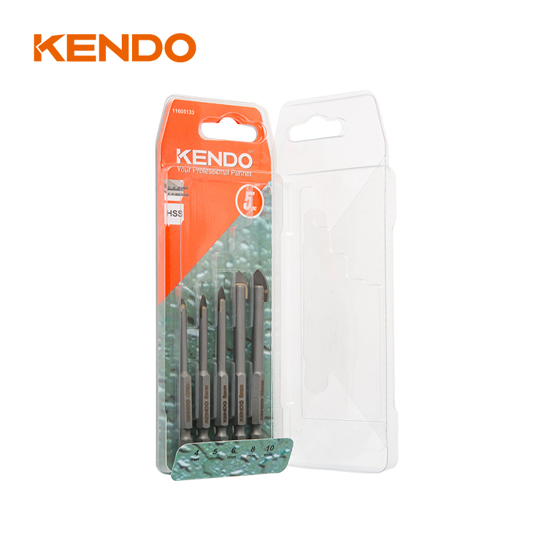 ชุดดอกสว่านเจาะกระจก 5 ชิ้น หกเหลี่ยม ก้านเปลี่ยนด่วน